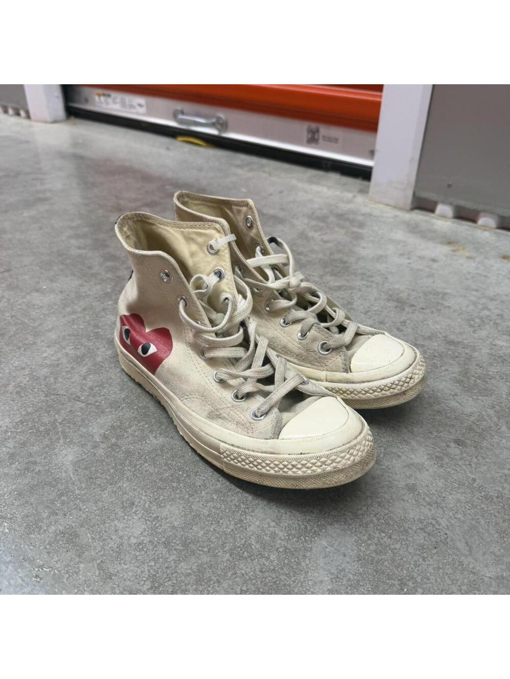 converse chuck taylor 70 comme des garcon play white hi top shoes size 6 MENS - Picture 1 of 7